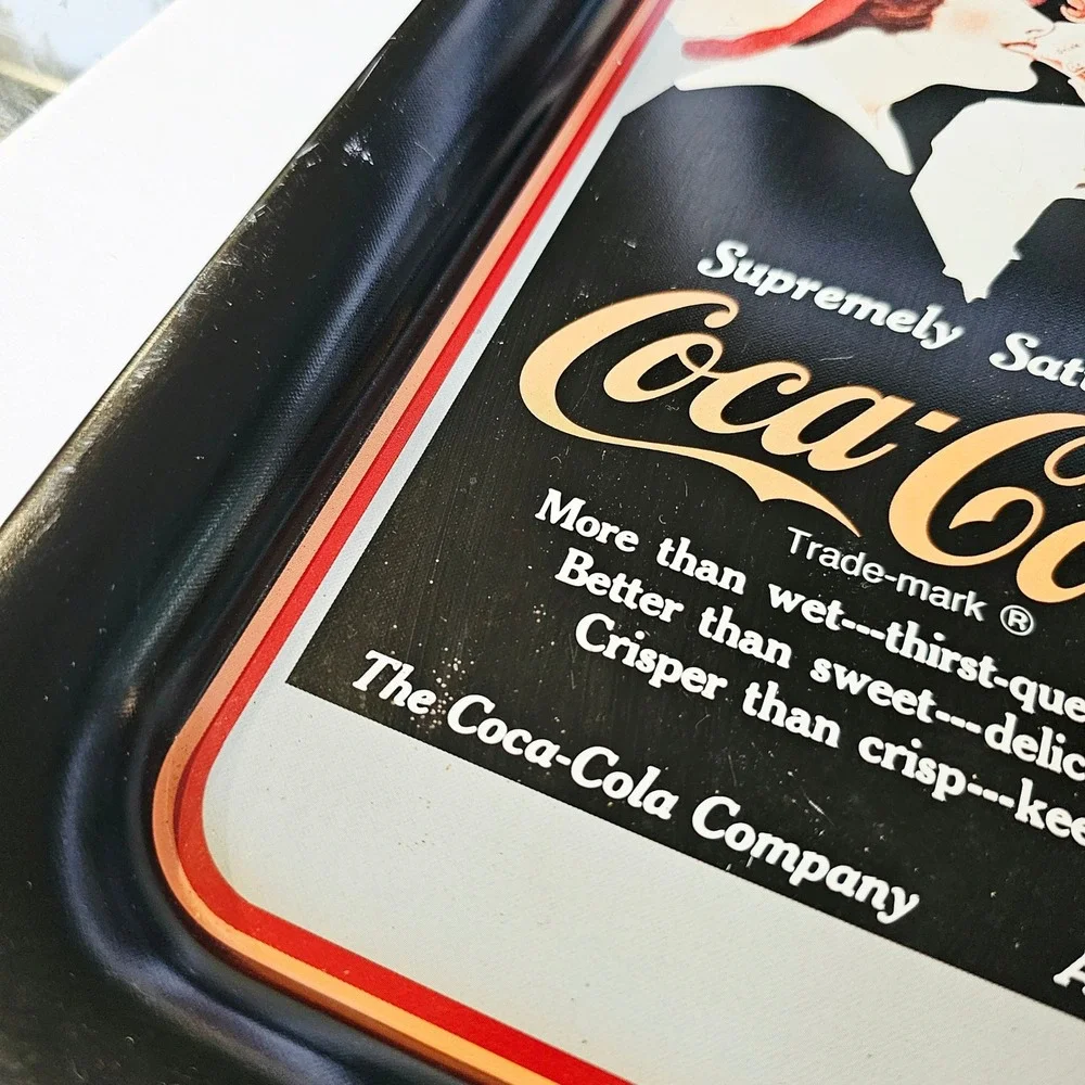 Vintage Coca-Cola Metal Serving Trays Set of 6 Flapper Girl Soda Memorabilia